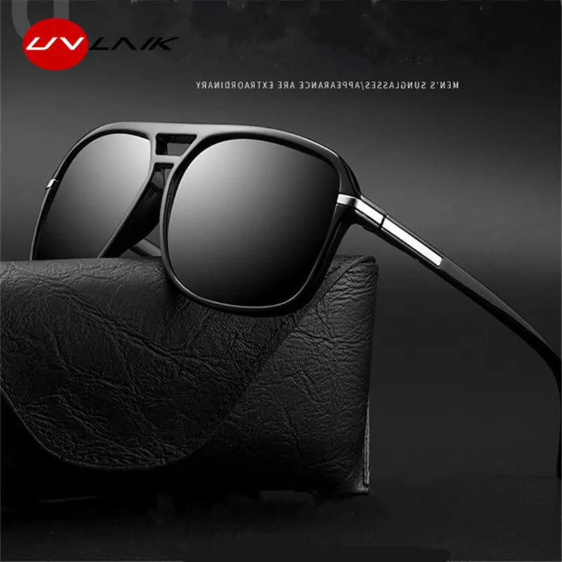 a pair of sunglasses sitting on top of a leather case