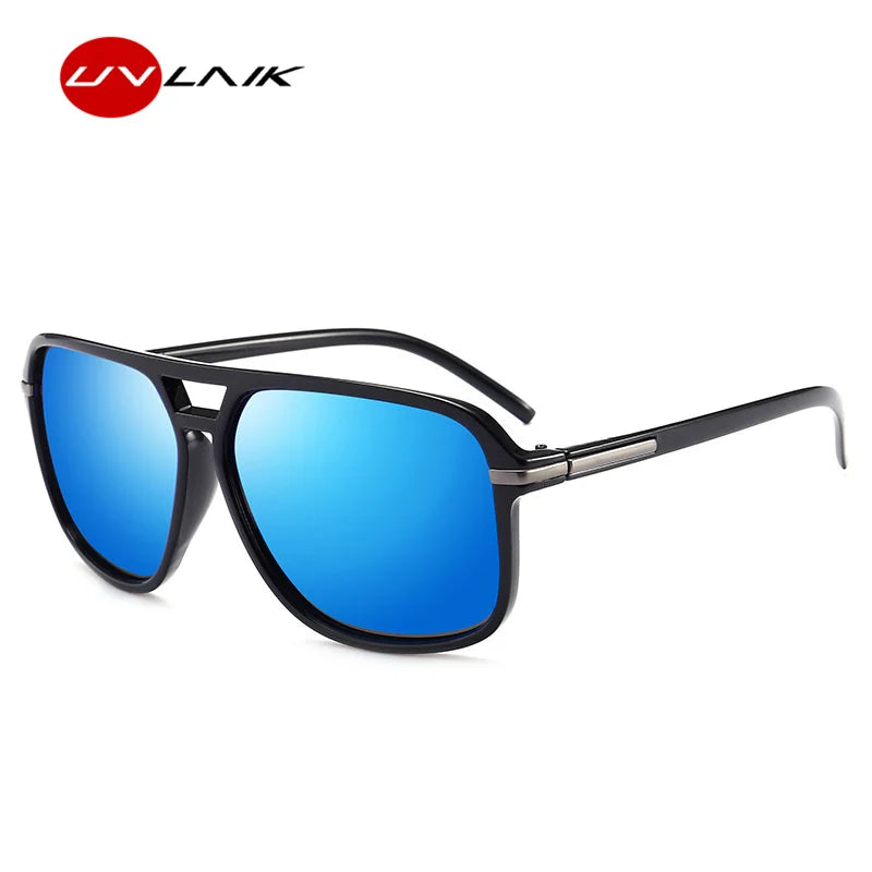 a pair of sunglasses with blue mirrored lenses