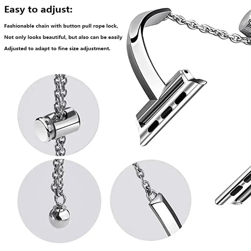 a set of four different types of chain attachments