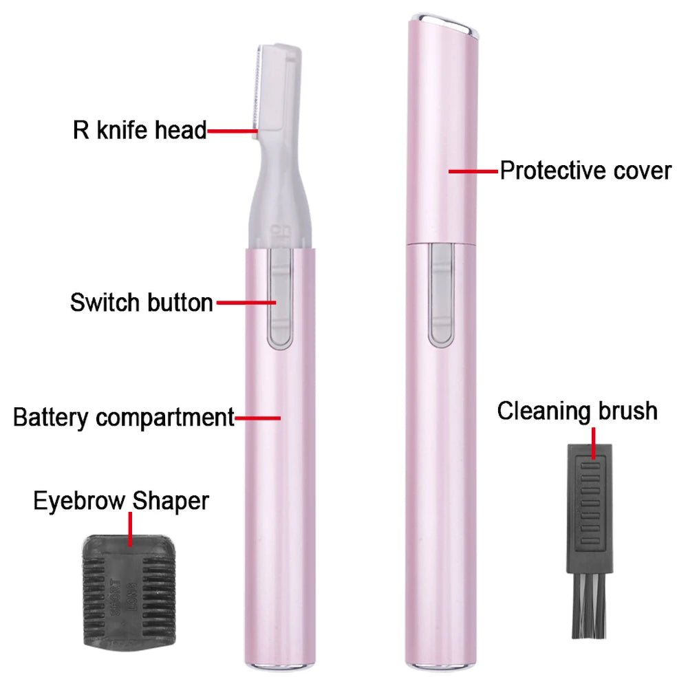 Electric Eyebrow Trimmer - Portable Hair Shaving Cutting Machine for Women and Men - Zyolly